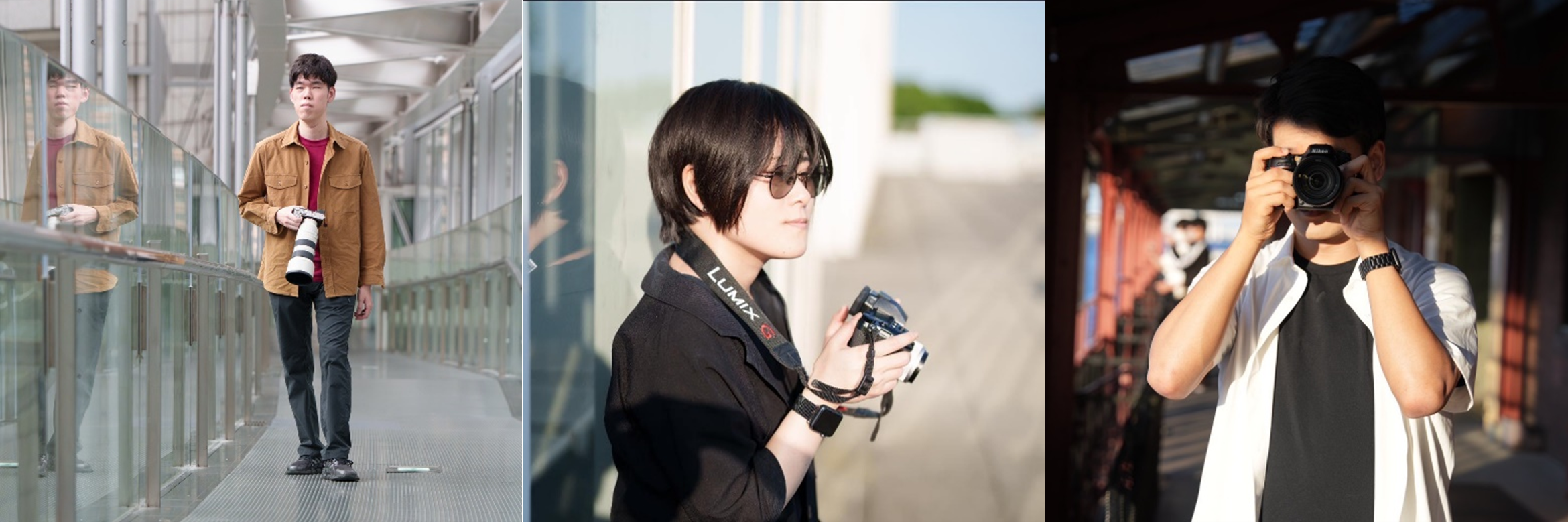 今回インタビューをした卒業生３名のプロフィール写真