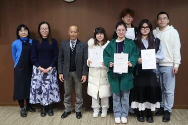 プログラム修了式の記念写真(天津理工大学)