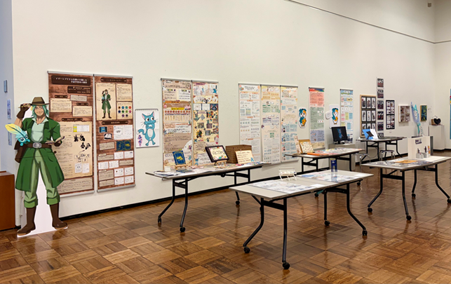 現在行われているチャレンジアートフェスティバルの、本学学生作品一覧