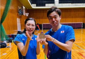 バドミントン選手の沼倉 千紘さん、沼倉 昌明さん