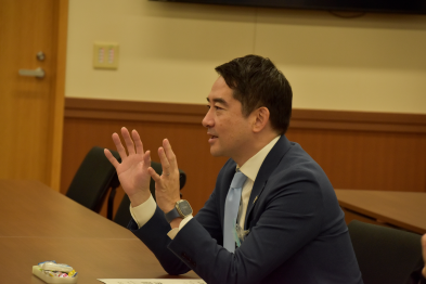 懇談中の五十嵐市長